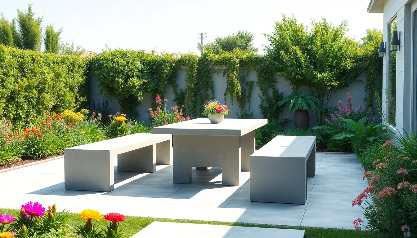 concrete outdoor furniture